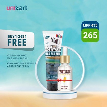 YC Dead Sea Mud Face Wash  100 ml Free (ROREC White Rice Serum)