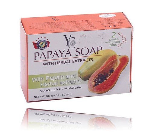 YC PAPAYA DOUBLE WHITE PLUS SOAP 100 GM