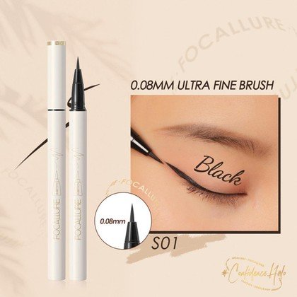 Focallure ULTRAFINE Quick Dry Liquid Eyeliner - S01 Black