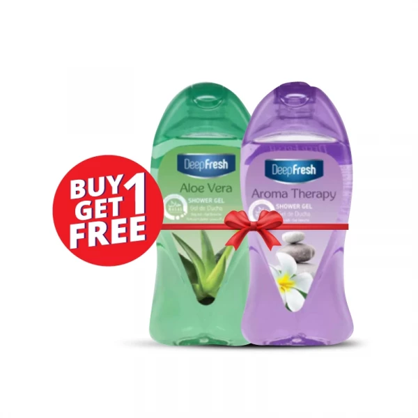 Deep Fresh Shower Gel Combo (Aroma Therapy 330 ml & Aloe vera 330 ml)