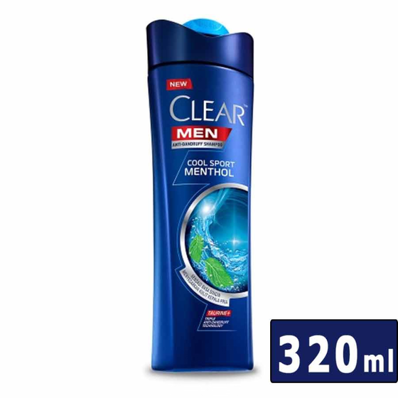 Clear Men Cool Sport Menthol Shampoo (Thailand)  320 ml