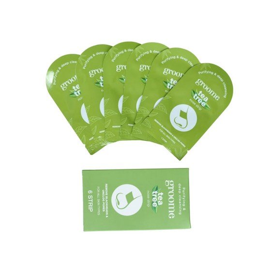 GROOME Tea Tree Purifying & Deep Cleansing Nose Strips (Monthly Pack) 6pcs