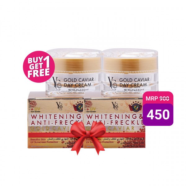 YC Whitening & Anti freckle Gold Caviar Day Cream 20 gm (Buy 1 Get 1)